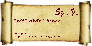 Szánthó Vince névjegykártya